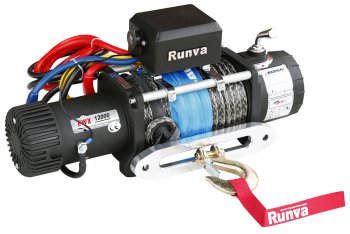 Лебёдка электрическая 12000 lbs 5443 кг Runva  (Синтетический трос)