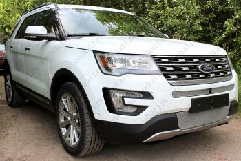 3 599 р. Защитная сетка в бампер (ячейка 4х10 мм, середина) Alfeco Премиум  Ford Explorer  U502 (2015-2018) 1-ый рестайлинг, 5 дв.  с доставкой в г. Керчь. Увеличить фотографию 4