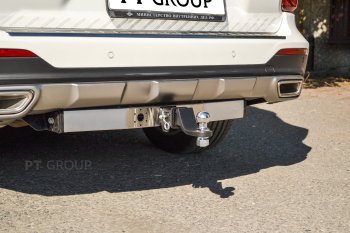 20 319 р. Фаркоп PT GROUP /съемный квадрат/ с НЕРЖ накладкой GAC GS8 2019-2022  GAC GS8 (2016-2023) (с нержавеющей накладкой)  с доставкой в г. Керчь. Увеличить фотографию 2
