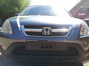           Защита радиатора Honda CR-V II 2004-2007 black Honda CR-V  RD4,RD5,RD6,RD7,RD9  (2004-2006) рестайлинг (черная)