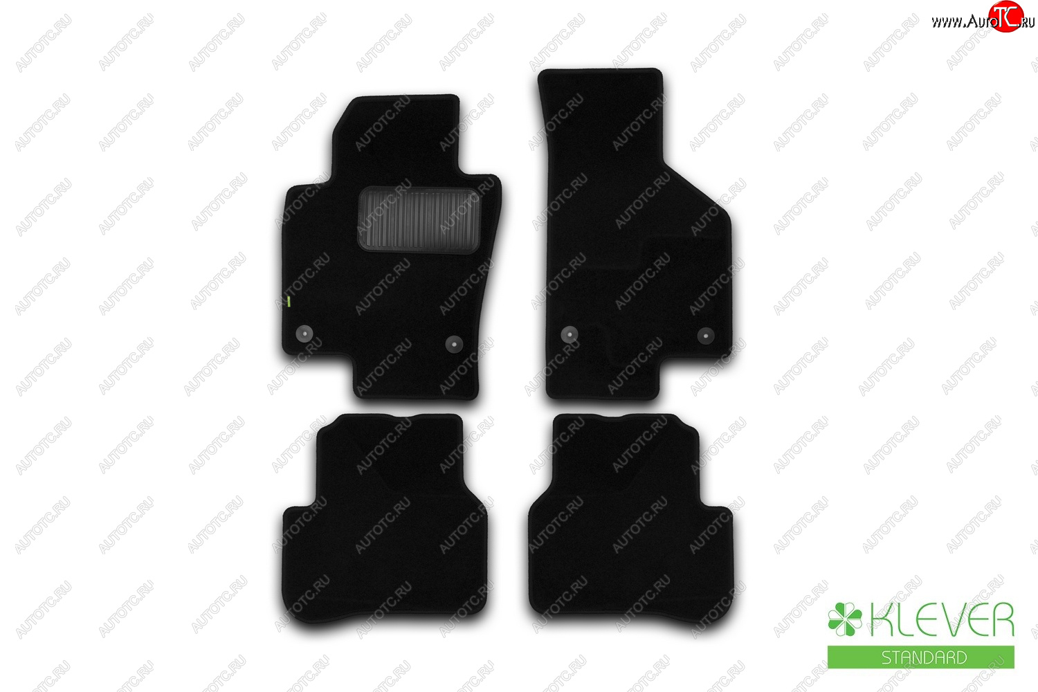 12 799 р. Комплект ковриков в салон (чёрные, текстиль) Klever Standard Volkswagen Passat B7 седан (2010-2015)  с доставкой в г. Керчь