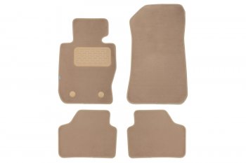 399 р. Коврики в салон Klever Premium BMW X1 E84 АКПП 2009-2012, 2012-2015, внед., 4 шт. (текстиль, бежевые Klever klever04051522112kh  с доставкой в г. Керчь. Увеличить фотографию 1