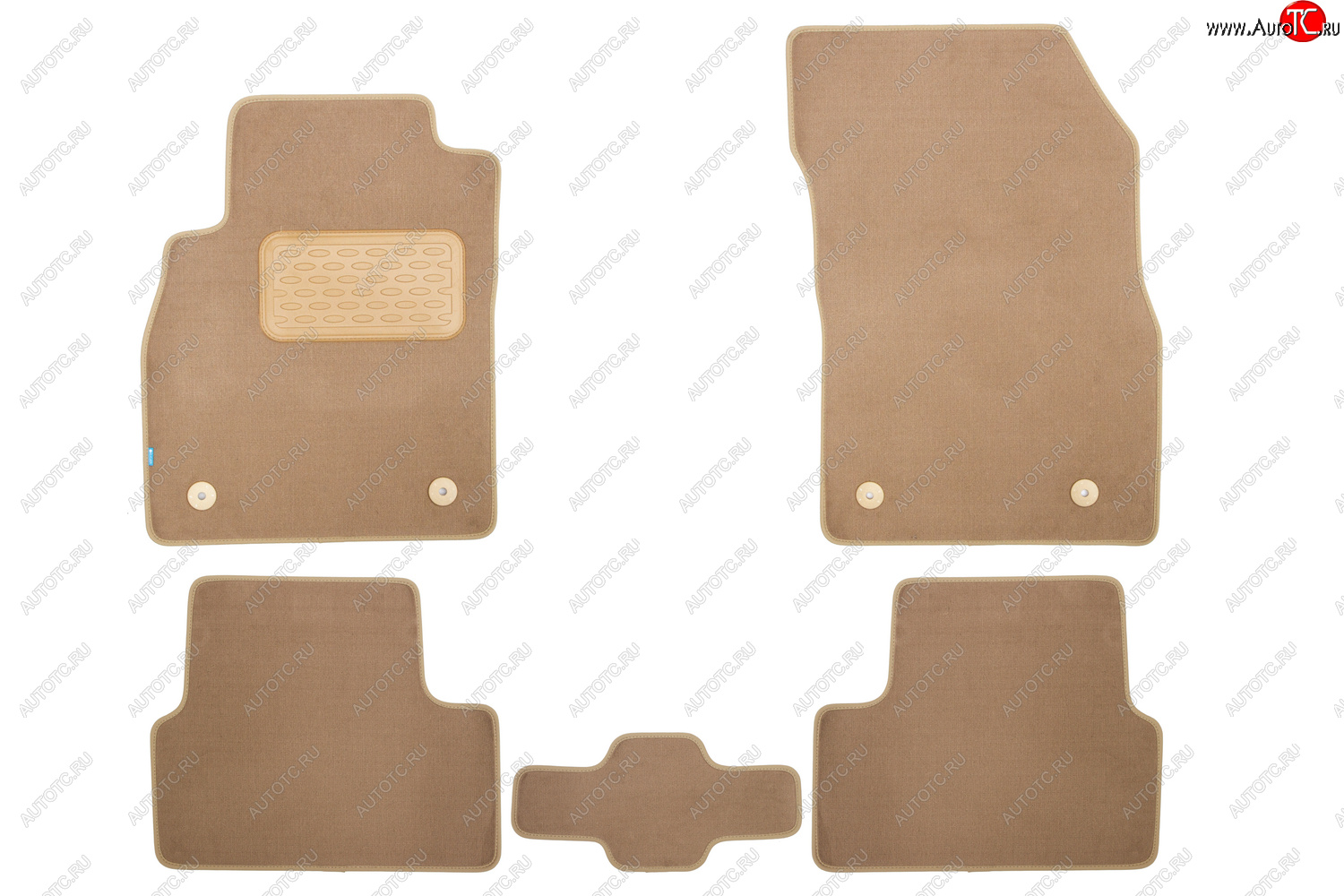 429 р. Коврики в салон Klever Premium CHEVROLET Cruze 2009-2012, 2012-2015, сед., хб., 5 шт. (текстиль, беж Klever klever04081322112kh  с доставкой в г. Керчь