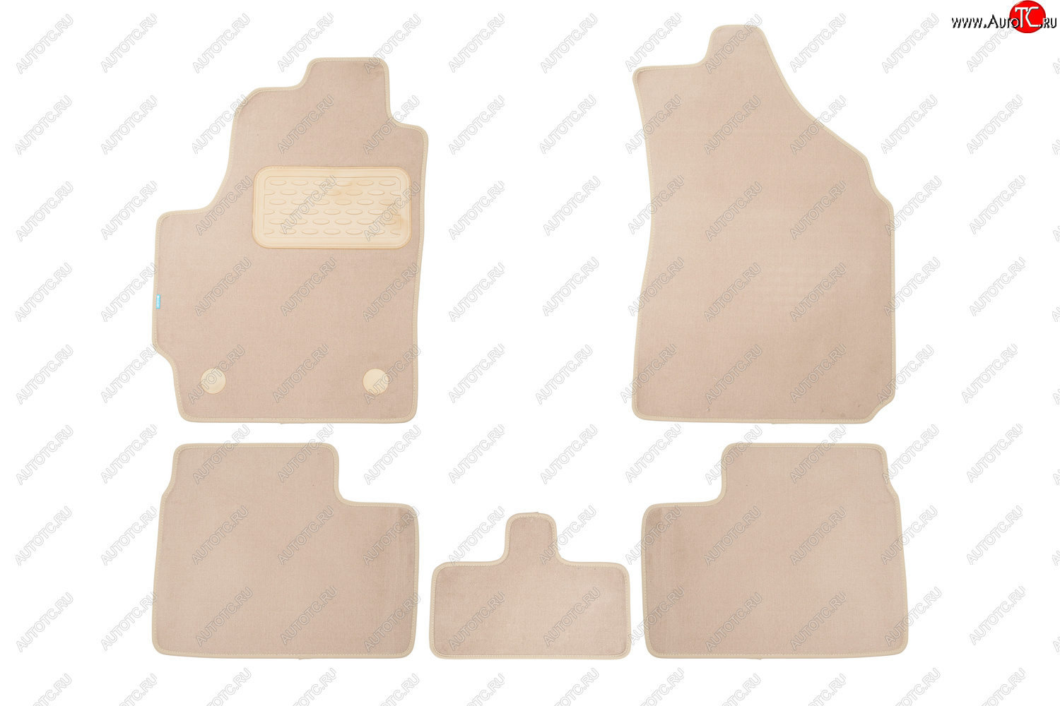 419 р. Коврики в салон Klever Premium DAEWOO Matiz 1998-2000, хб., 5 шт. (текстиль, бежевые)  Деу Матиз Klever klever04110422112kh  с доставкой в г. Керчь