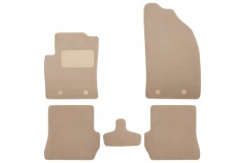 439 р. Коврики в салон Klever Premium FORD Fusion АКПП 2002-2005, 2005-2012, хб., 5 шт. (текстиль, бежевые) Klever klever04160622112kh  с доставкой в г. Керчь. Увеличить фотографию 1