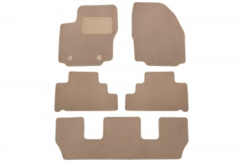 499 р. Коврики в салон Klever Premium FORD Galaxy 2006-2010, 2010-2015, мв., 5 шт. (текстиль, бежевые)  Фо Klever klever04162222112kh  с доставкой в г. Керчь. Увеличить фотографию 1