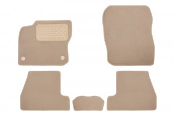 389 р. Коврики в салон Klever Premium FORD Focus 3 2011-2015, 2014-2019, хб., 5 шт. (текстиль, бежевые)  Ф Klever klever04163222112kh  с доставкой в г. Керчь. Увеличить фотографию 1