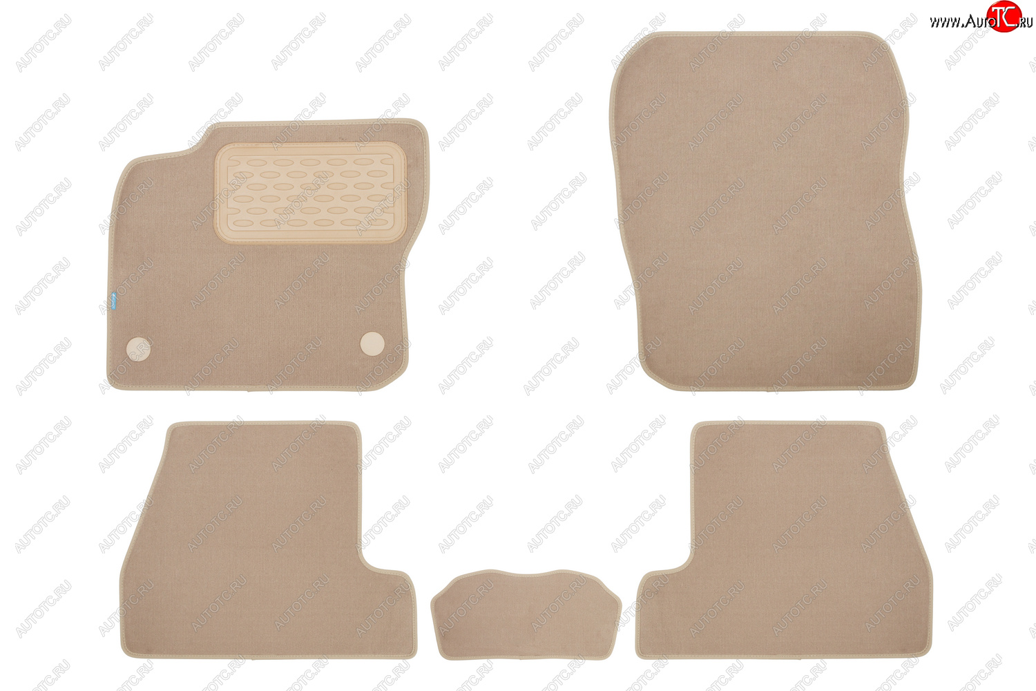 389 р. Коврики в салон Klever Premium FORD Focus 3 2011-2015, 2014-2019, хб., 5 шт. (текстиль, бежевые)  Ф Klever klever04163222112kh  с доставкой в г. Керчь