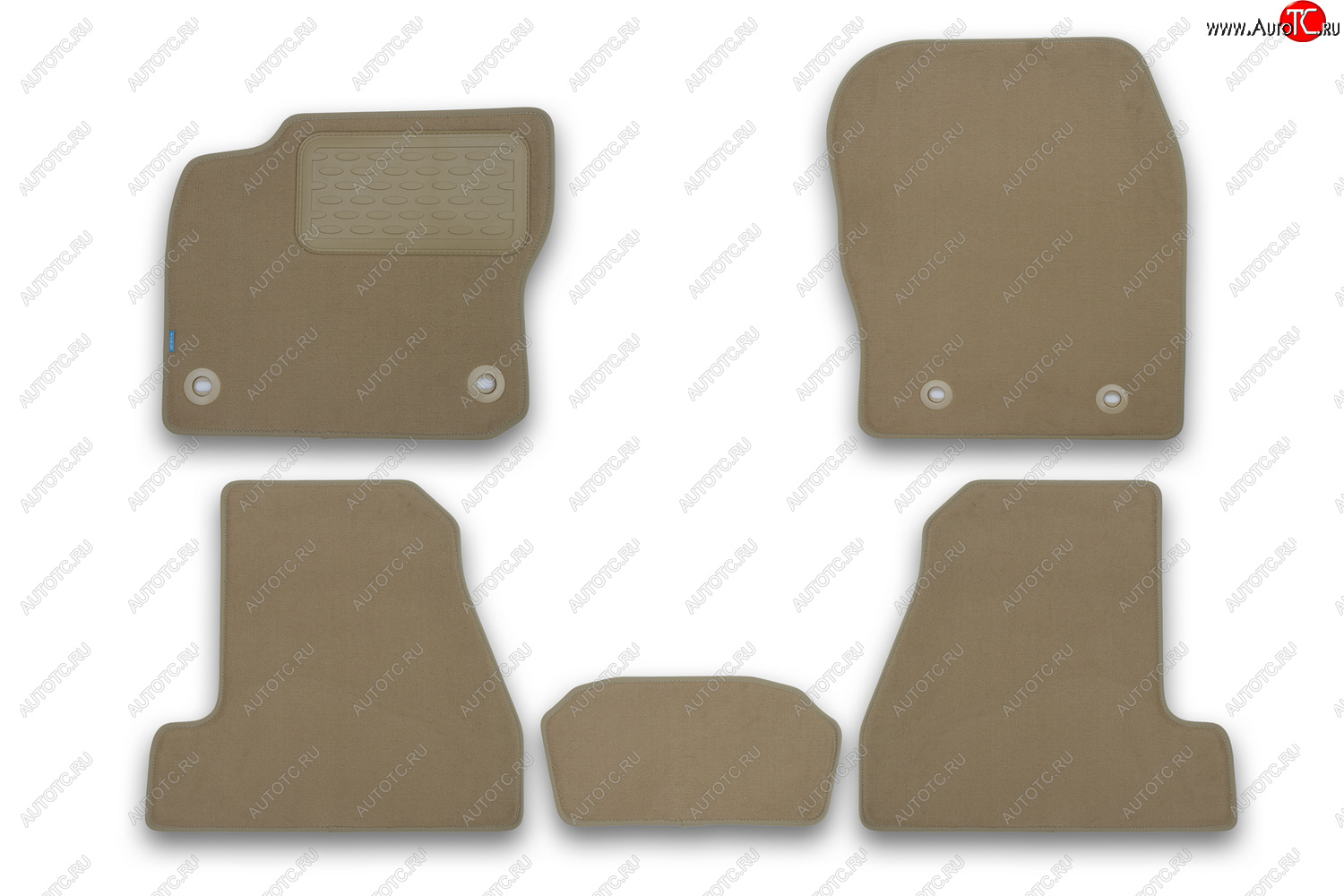 419 р. Коврики в салон Klever Premium FORD Focus III 2011-2015, 2014-2019, сед., 5 шт. (текстиль, бежевые)  Klever klever04166822112kh  с доставкой в г. Керчь