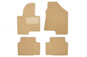 449 р. Коврики в салон Klever Premium HYUNDAI IX35 2010-2013, 2013-2015, кросс., 5 шт. (текстиль, бежевые)  Klever klever04203622112kh  с доставкой в г. Керчь. Увеличить фотографию 1