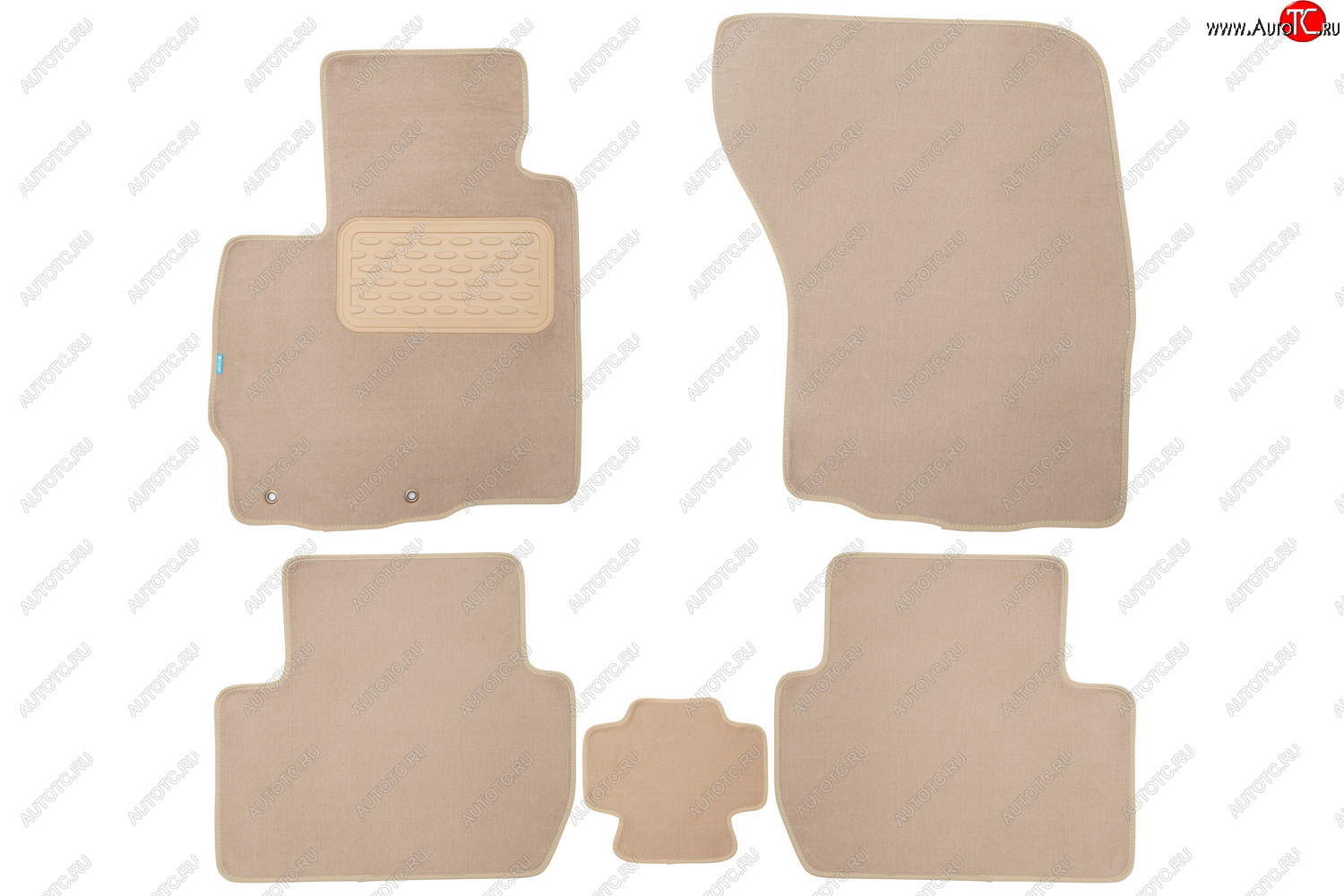 399 р. Коврики салона (текстиль) Klever Premium Mitsubishi Outlander XL (CW)  рестайлинг (2010-2013) (Бежевые)  с доставкой в г. Керчь