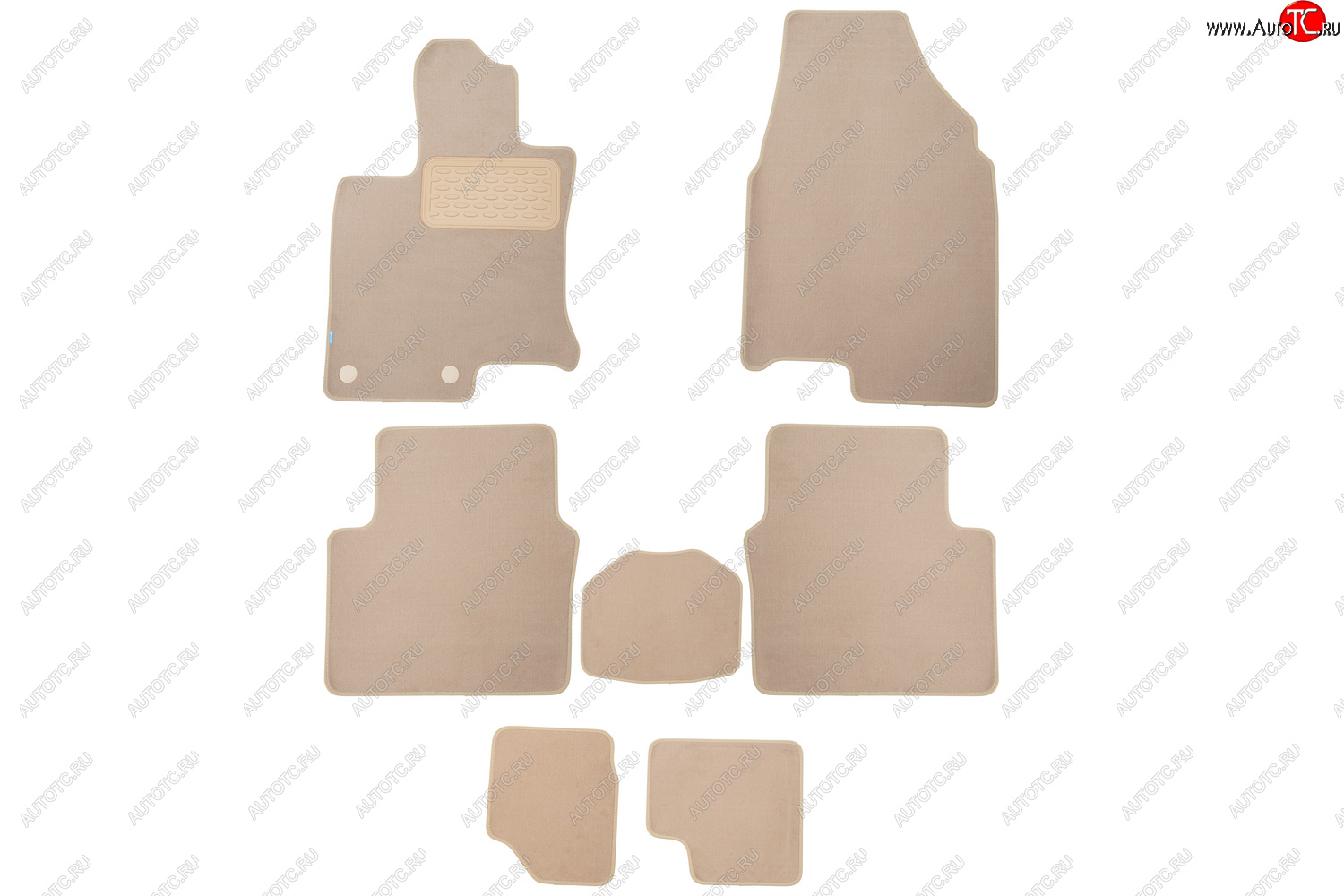 469 р. Коврики в салон Klever Premium NISSAN Qashqai+2 2008-2010, 2010-2013, кросс., 7 шт. (текстиль, бежевые) Ниссан Кашкай Nissan Qashqai +2 1 J10 дорестайлинг (2008-2010) (Бежевые)  с доставкой в г. Керчь
