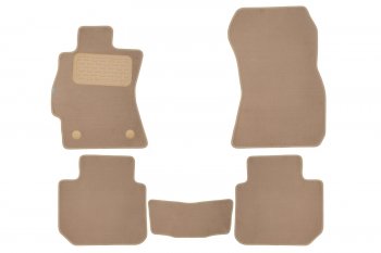 Коврики салона (текстиль) Klever Premium Subaru Legacy BM/B14 дорестайлинг седан (2009-2013) (Бежевые)
