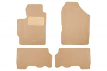459 р. Коврики в салон Klever Premium TOYOTA Yaris АКПП 2005-2009, 2009-2012, хб., 4 шт. (текстиль, бежевые Klever klever04481022112kh  с доставкой в г. Керчь. Увеличить фотографию 1