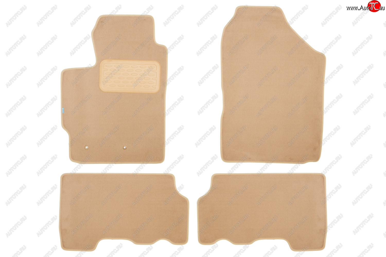 459 р. Коврики в салон Klever Premium TOYOTA Yaris АКПП 2005-2009, 2009-2012, хб., 4 шт. (текстиль, бежевые Klever klever04481022112kh  с доставкой в г. Керчь