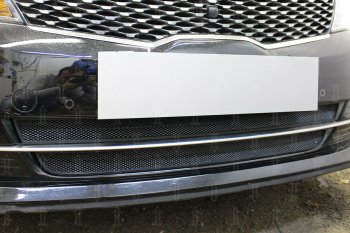 4 499 р. Защитная сетка радиатора в бампер (ячейка 3х7 мм, GT/GT-Line) Стрелка11 Стандарт KIA Optima 4 JF дорестайлинг универсал (2015-2018) (черная)  с доставкой в г. Керчь. Увеличить фотографию 2