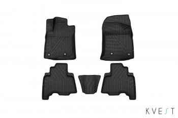 6 499 р. Коврики KVEST 3D в салон подходят для LEXUS GX, 2013-, 5шт. (полиуретан, бежевый, серый)  Лексус GХ KVEST kvestlex00004kb1  с доставкой в г. Керчь. Увеличить фотографию 1