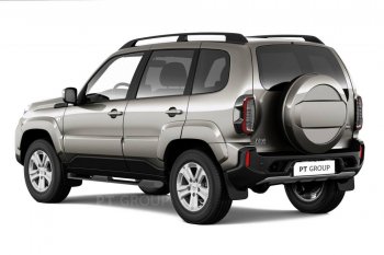 10 119 р. Защита порогов (с накладками, Ø63 мм) Petroil Tuning  Лада 2123 (Нива Шевроле) - Нива Трэвел (окраска в черный (Шагрень))  с доставкой в г. Керчь. Увеличить фотографию 2