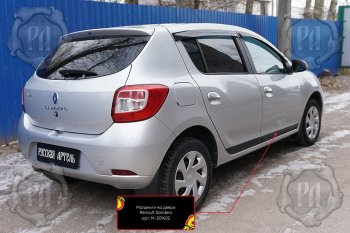 Задний правый молдинг на дверь Русская Артель Renault Sandero  (B8) (2014-2018) дорестайлинг (Поверхность шагрень)