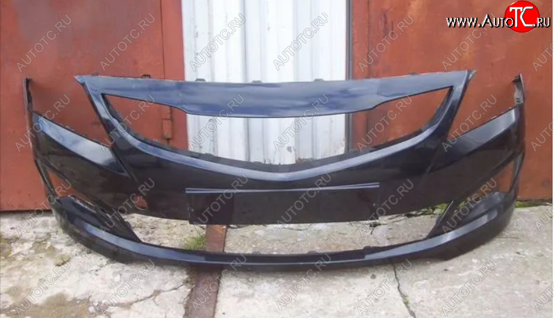 1 639 р. Передний бампер Технопласт Hyundai Solaris RBr хэтчбэк рестайлинг (2014-2017)  с доставкой в г. Керчь