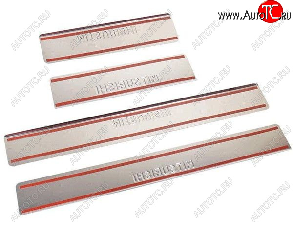 1 049 р.     Накладки на пороги MITSUBISHI ASX 2013 Штамп  mtl10-npld3  с доставкой в г. Керчь
