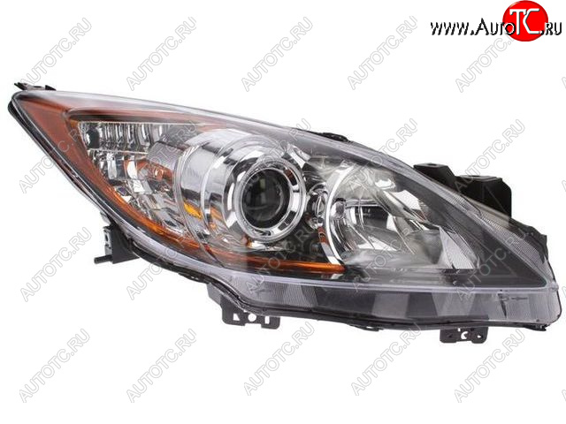 7 999 р. Правая фара передняя (чёрная, под корректор, линза) BodyParts Mazda 3/Axela BL дорестайлинг седан (2009-2011)  с доставкой в г. Керчь