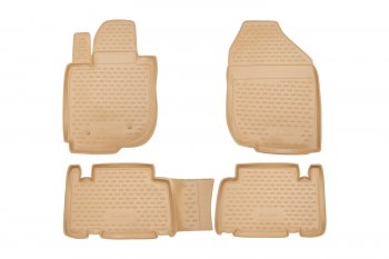 5 649 р. Коврики в салон TOYOTA RAV4 012006-2010, 4 шт.(полиуретан, бежевые)  Тойота Рав 4 Element nlc.48.09.212  с доставкой в г. Керчь. Увеличить фотографию 1