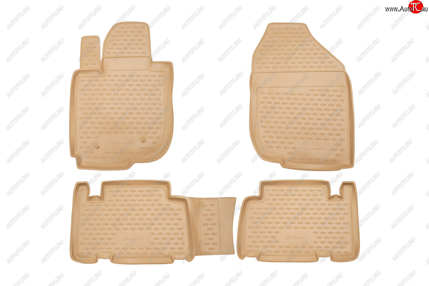 5 649 р. Коврики в салон TOYOTA RAV4 012006-2010, 4 шт.(полиуретан, бежевые)  Тойота Рав 4 Element nlc.48.09.212  с доставкой в г. Керчь