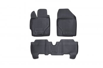 7 249 р. Коврики в салон TOYOTA Yaris 012006-2010, 3 шт. (полиуретан, серые)  Тойота Ярис Element nlc.48.10.211k  с доставкой в г. Керчь. Увеличить фотографию 1