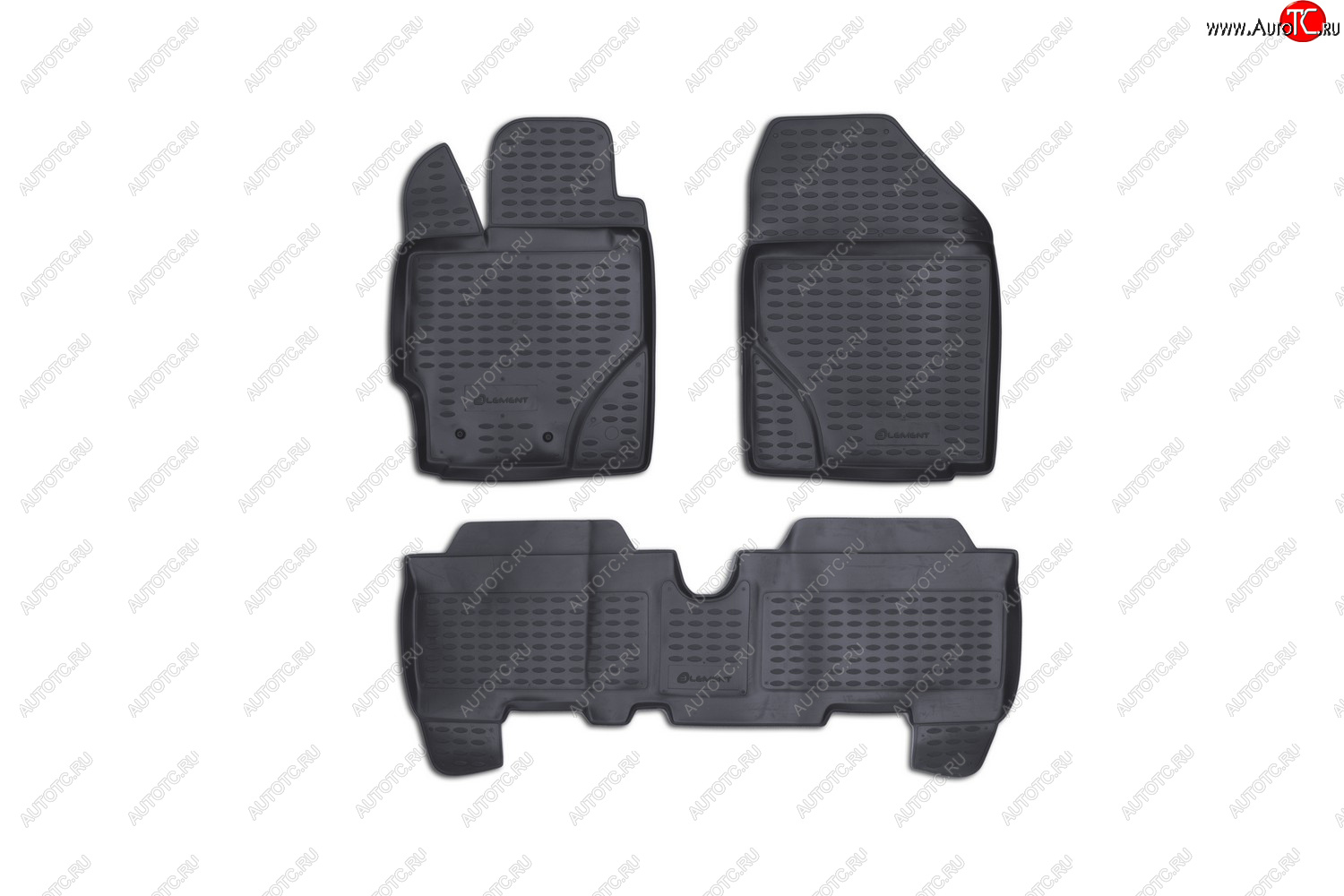 7 249 р. Коврики в салон TOYOTA Yaris 012006-2010, 3 шт. (полиуретан, серые)  Тойота Ярис Element nlc.48.10.211k  с доставкой в г. Керчь