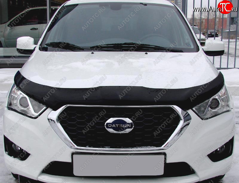 4 599 р. Дефлектор капота SIM Datsun on-DO седан дорестайлинг (2014-2019)  с доставкой в г. Керчь