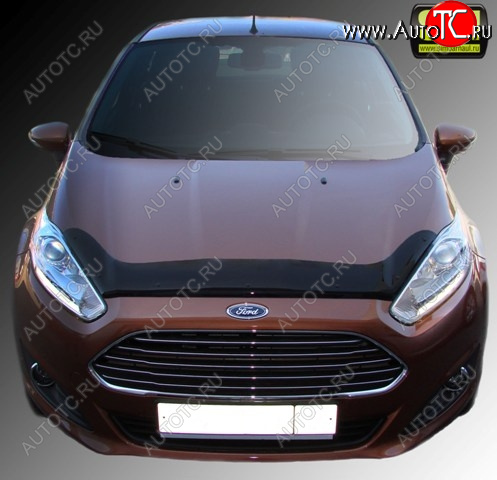 4 599 р. Дефлектор капота SIM Ford Fiesta 6 хэтчбэк 5 дв. рестайлинг (2012-2019)  с доставкой в г. Керчь