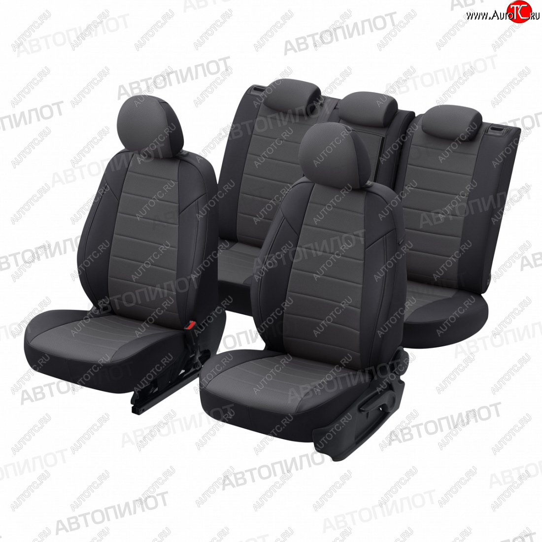 13 649 р. Чехлы на сиденья (экокожа, 5 мест ЗСиС 40/60) Автопилот  CITROEN Berlingo ( M49,  M59) (1996-2012), Peugeot Partner Origin  минивэн (1996-2012) (черный/темно-серый)  с доставкой в г. Керчь