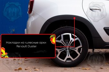 Задняя правая накладка на колесные арки Русская Артель Renault Duster  HM (2021-2024) рестайлинг (Поверхность текстурная)