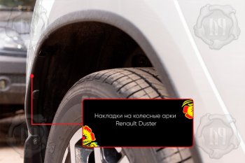 Задняя правая накладка на колесные арки Вариант 2 Русская Артель Renault Duster  HM (2021-2024) рестайлинг (Поверхность текстурная)