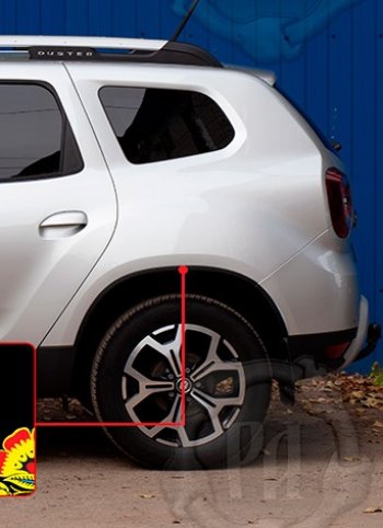 1 539 р. Задняя левая накладка на колесные арки Вариант 2 Русская Артель  Renault Duster  HM (2021-2024) рестайлинг (Поверхность текстурная)  с доставкой в г. Керчь. Увеличить фотографию 2