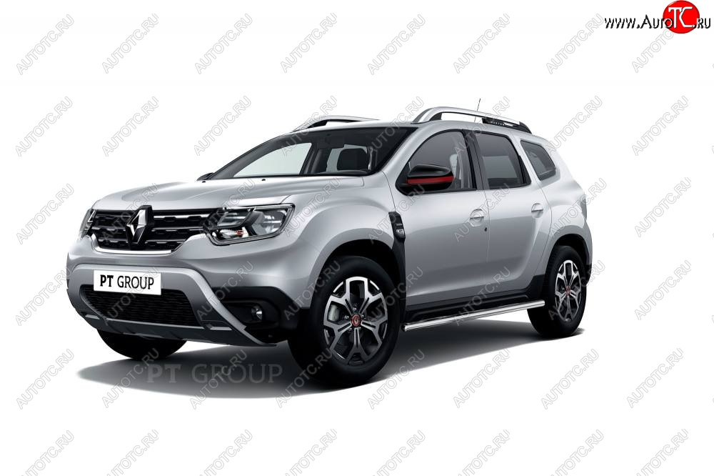 18 089 р. Защита порогов (прямая, Ø63 мм) Petroil Tuning  Renault Duster  HM (2021-2024) рестайлинг (полированная нержавейка)  с доставкой в г. Керчь