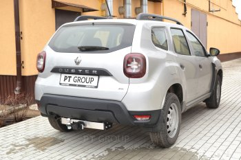 18 399 р. Фаркоп (с нержавеющей накладкой) Petroil Tuning Renault Duster HM рестайлинг (2021-2024) (Без заглушки )  с доставкой в г. Керчь. Увеличить фотографию 2