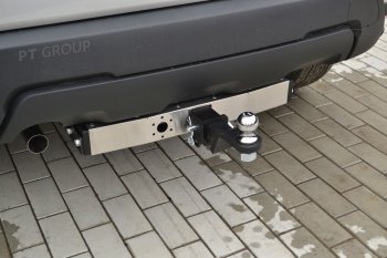 18 399 р. Фаркоп (с нержавеющей накладкой) Petroil Tuning Renault Duster HM рестайлинг (2021-2024) (Без заглушки )  с доставкой в г. Керчь. Увеличить фотографию 4