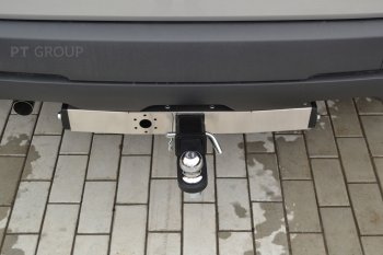 18 399 р. Фаркоп (с нержавеющей накладкой) Petroil Tuning Renault Duster HM рестайлинг (2021-2024) (Без заглушки )  с доставкой в г. Керчь. Увеличить фотографию 5