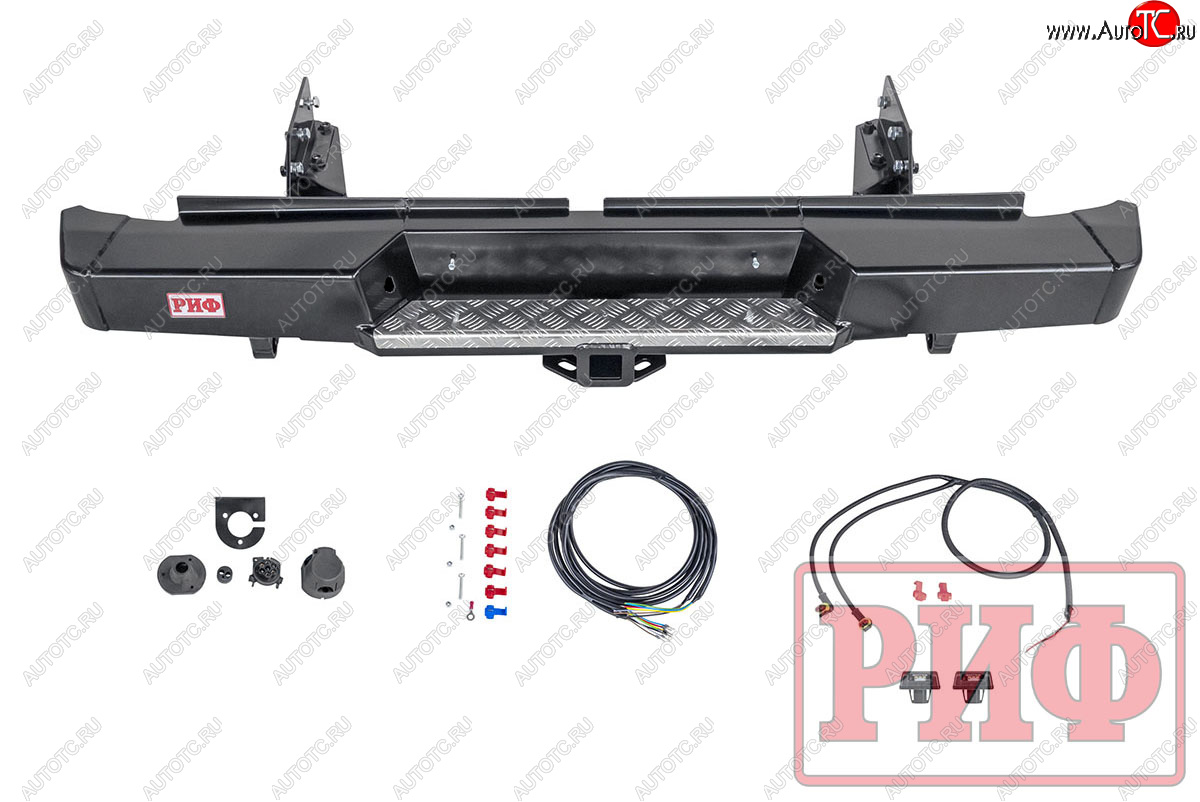 44 319 р. Бампер силовой задний РИФ Mitsubishi L200 5 KK,KL рестайлинг (2018-2022) (с квадратом под фаркоп)  с доставкой в г. Керчь