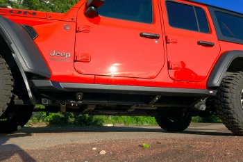 73 659 р. Защита порогов с подножкой РИФ Jeep Wrangler JL 3 дв. дорестайлинг (2018-2024)  с доставкой в г. Керчь. Увеличить фотографию 4