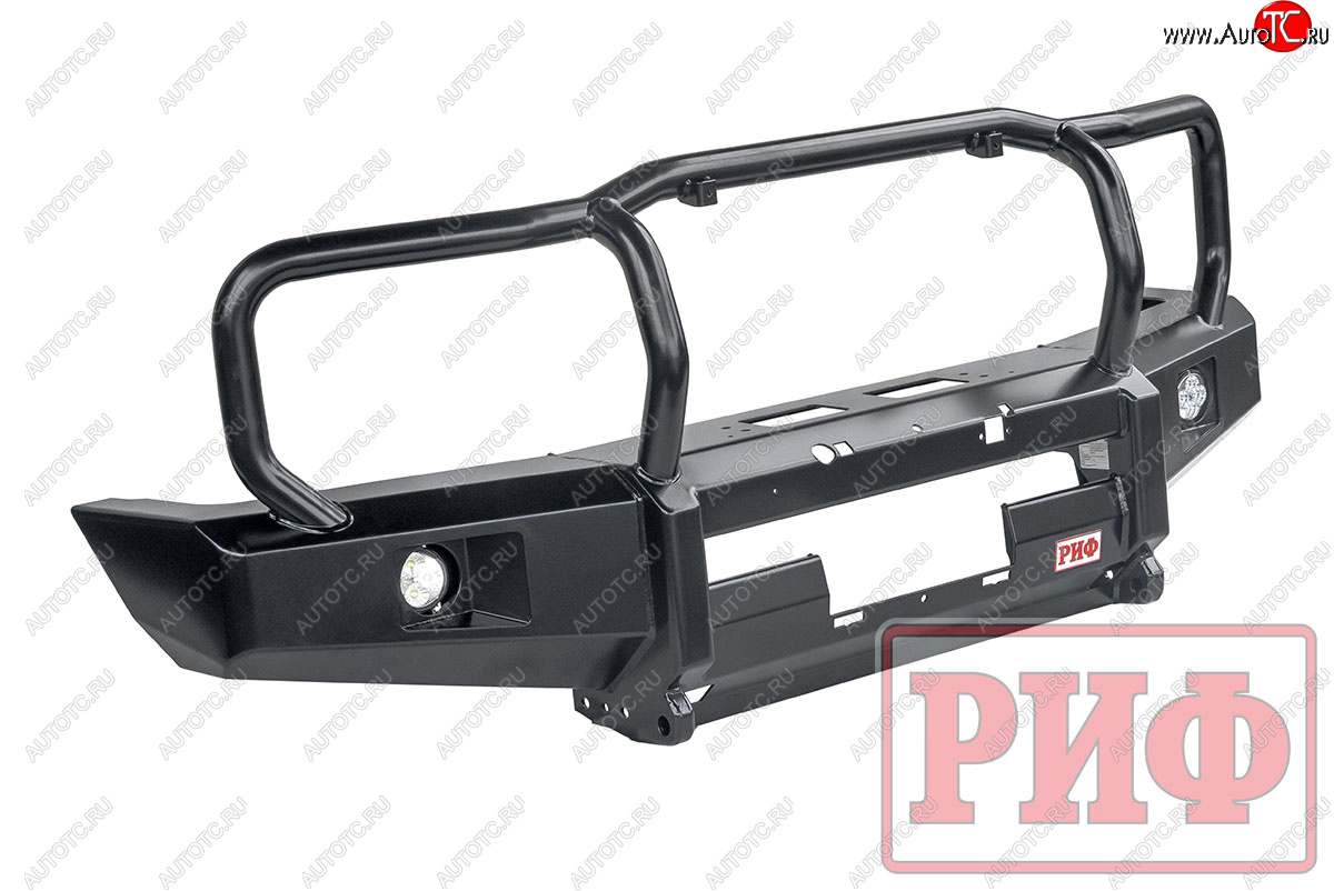 67 649 р. Бампер передний силовой РИФ  Toyota Land Cruiser  J70 (2014-2015) 5 дв. 3-ий рестайлинг (С дополнительными фарами и защитной дугой, под штатную лебедку и расширители арок)  с доставкой в г. Керчь