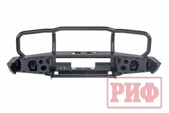 67 649 р. Бампер передний силовой РИФ  Toyota Land Cruiser  J70 (2014-2015) 5 дв. 3-ий рестайлинг (С дополнительными фарами и защитной дугой, под штатную лебедку и расширители арок)  с доставкой в г. Керчь. Увеличить фотографию 3