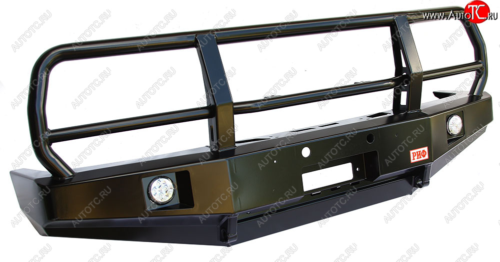 62 369 р. Бампер силовой передний РИФ  Toyota Land Cruiser  80 (1989-1997) (с доп. фарами и защитной дугой)  с доставкой в г. Керчь