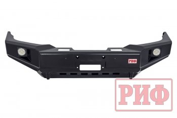 63 579 р. Бампер силовой передний РИФ Toyota Land Cruiser Prado J120 (2002-2009) (c доп. фарами и защитой бачка омывателя)  с доставкой в г. Керчь. Увеличить фотографию 2