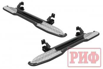55 029 р. Защита порогов с подножкой РИФ Toyota Land Cruiser Prado J150 2-ой рестайлинг (2017-2020)  с доставкой в г. Керчь. Увеличить фотографию 2