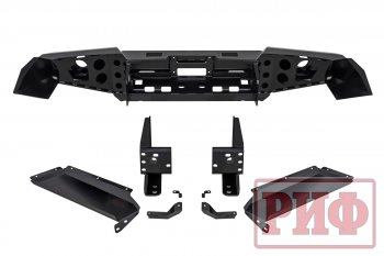 70 219 р. Бампер передний силовой РИФ  Toyota Land Cruiser  200 (2007-2015) дорестайлинг, 1-ый рестайлинг (С дополнительными фарами и защитой бачка омывателя)  с доставкой в г. Керчь. Увеличить фотографию 2
