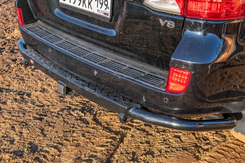 59 799 р. Бампер силовой задний РИФ Toyota Land Cruiser 200 дорестайлинг (2007-2012) (С квадратом под фаркоп)  с доставкой в г. Керчь. Увеличить фотографию 2