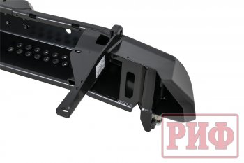 124 569 р. Бампер силовой задний РИФ  Toyota Land Cruiser  200 (2012-2015) 1-ый рестайлинг ( с квадратом под фаркоп, калиткой, фонарями, подсветкой номера)  с доставкой в г. Керчь. Увеличить фотографию 5
